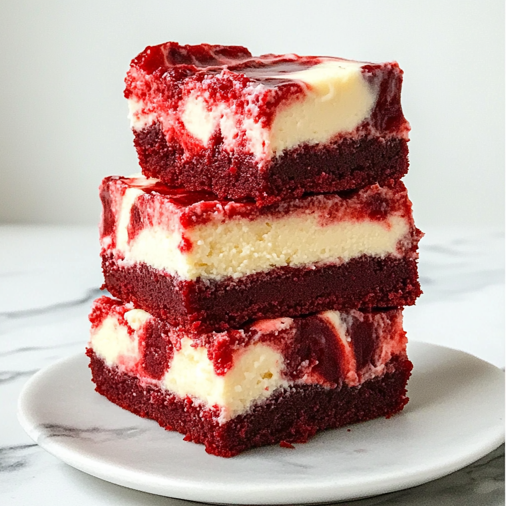 July Red Velvet Cheesecake Bars