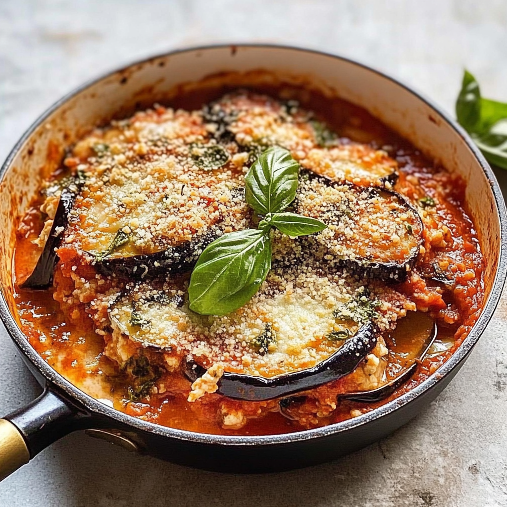 Skillet Eggplant Parmesan Recipe