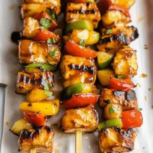 Hawaiian Chicken Pineapple Kebabs Recipe