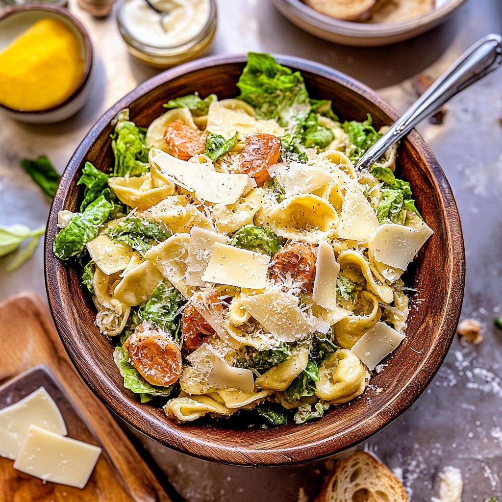 Cheese Tortellini Caesar Pasta Salad Recipe
