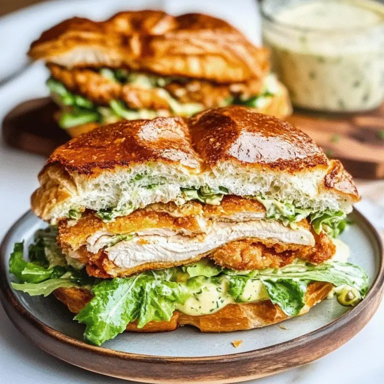 Chicken Caesar Croissant Sandwich Recipe