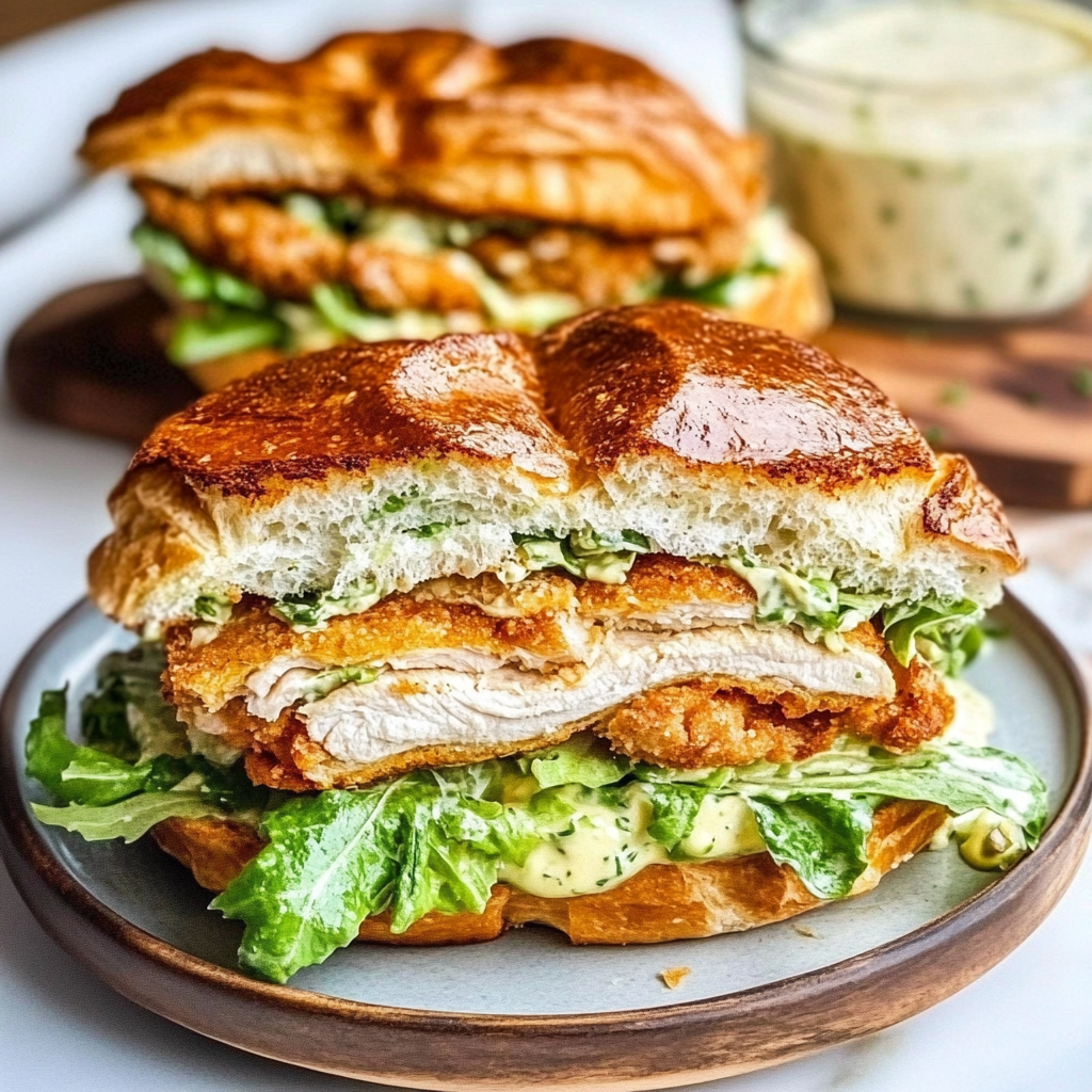 Chicken Caesar Croissant Sandwich Recipe