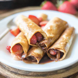 Tasty Strawberry Nutella Tortilla Roll Ups