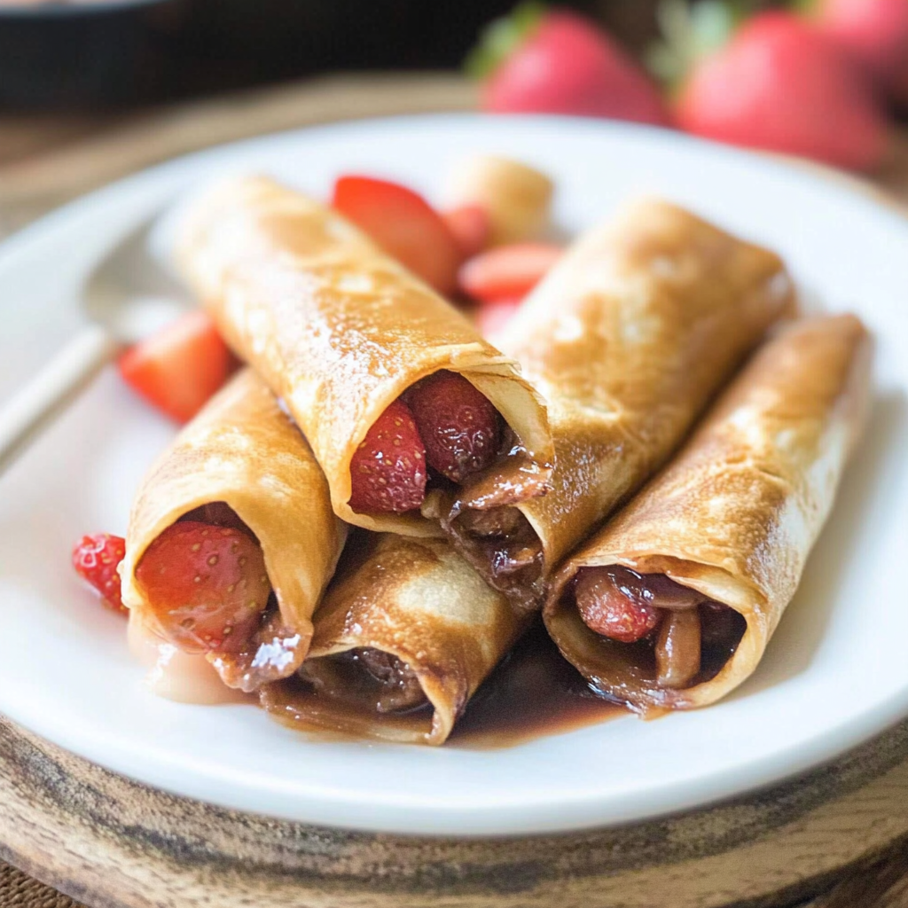 Tasty Strawberry Nutella Tortilla Roll Ups