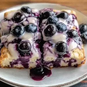 Glazed Blueberry Butter Swim Biscuits Recipe