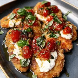 Italian Basil Chicken Cutlets & Burrata Recipe