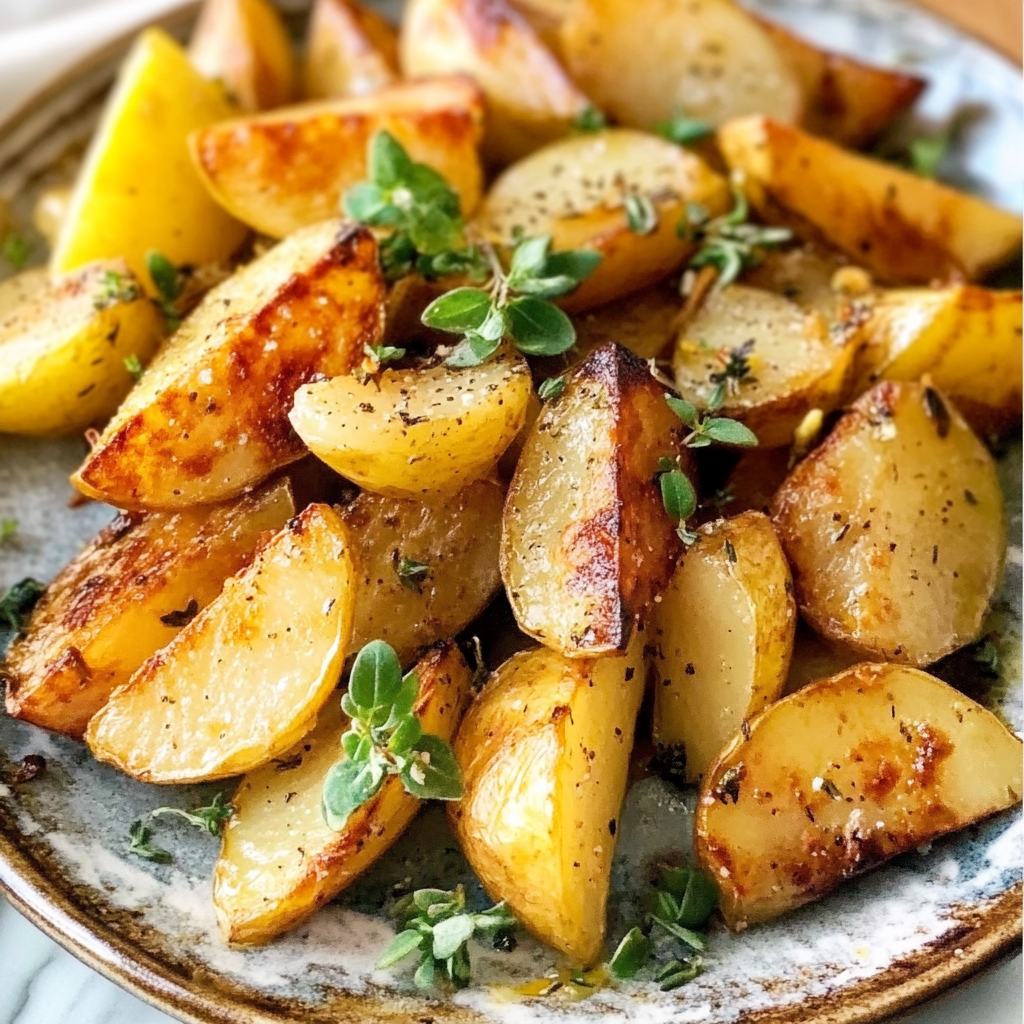 Lemon Roasted Greek Potatoes Recipe