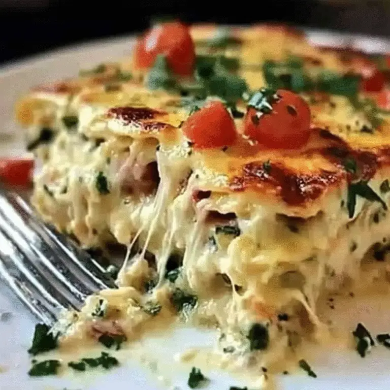 White Chicken Caprese Lasagna Recipe