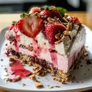 Strawberry Pretzel Ice Cream Cake Recipe