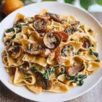 Creamy Mushroom Spinach Pasta