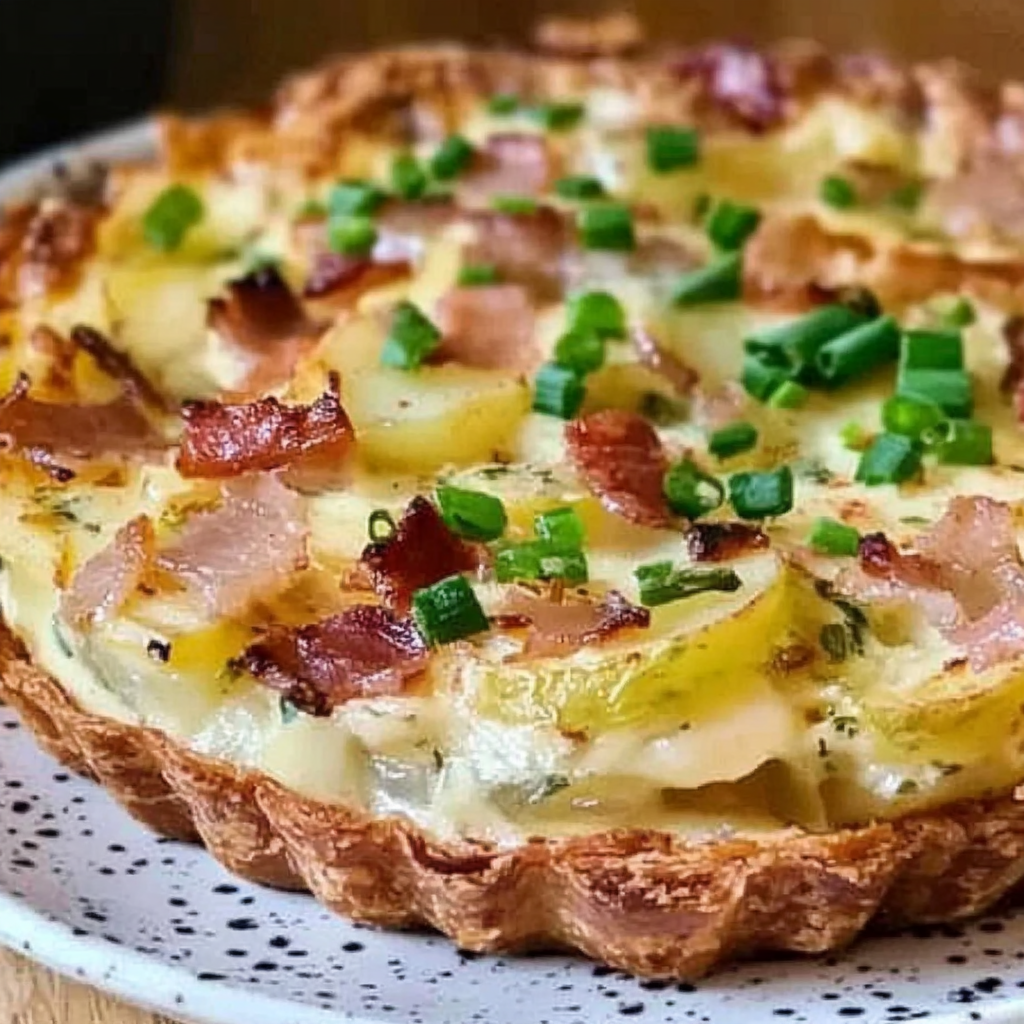 Potato, Bacon and Green Onion Quiche Recipe