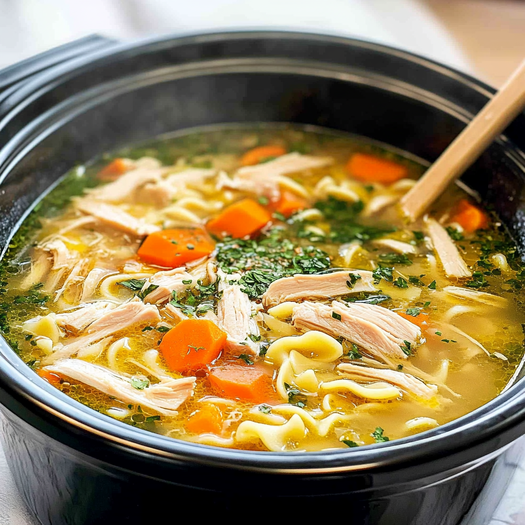 Crockpot Chicken Noodle Soup f