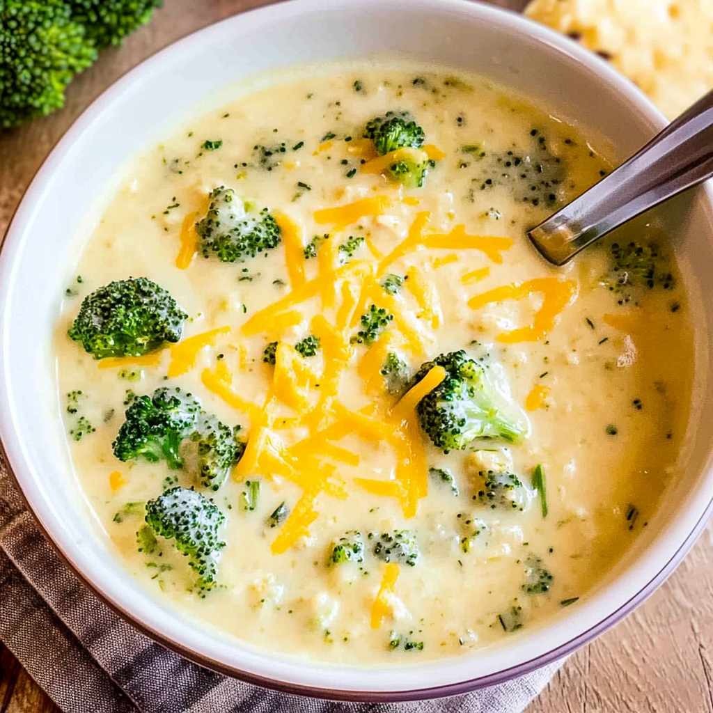 Creamy Crockpot Broccoli Cheese Soup Recipe
