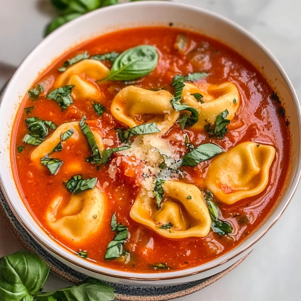 Crockpot Creamy Tomato Tortellini Soup Recipe