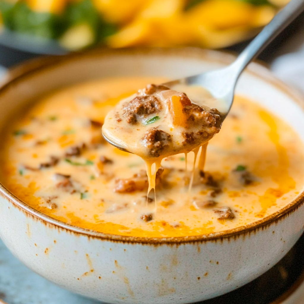 Crockpot Cheeseburger Soup Recipe