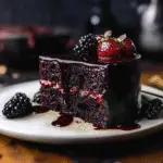 Black Velvet Halloween Cake
