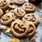 Milk Chocolate Stuffed Jack-O'-Lantern Cookies