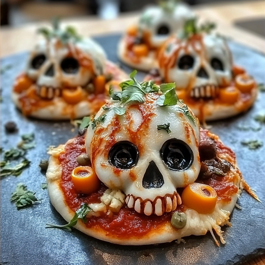 Spooky Pizza Skulls