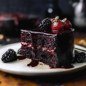 Black Velvet Halloween Cake