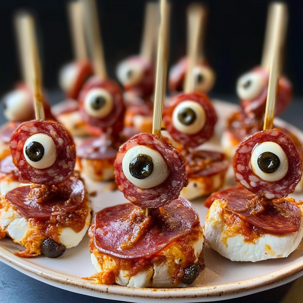 Skewered Salami Eyeballs