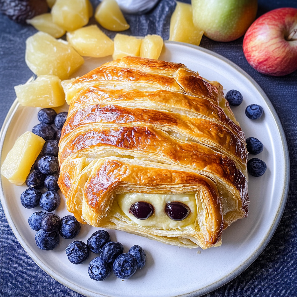 Puff Pastry Wrapped Mummy Brie Recipe