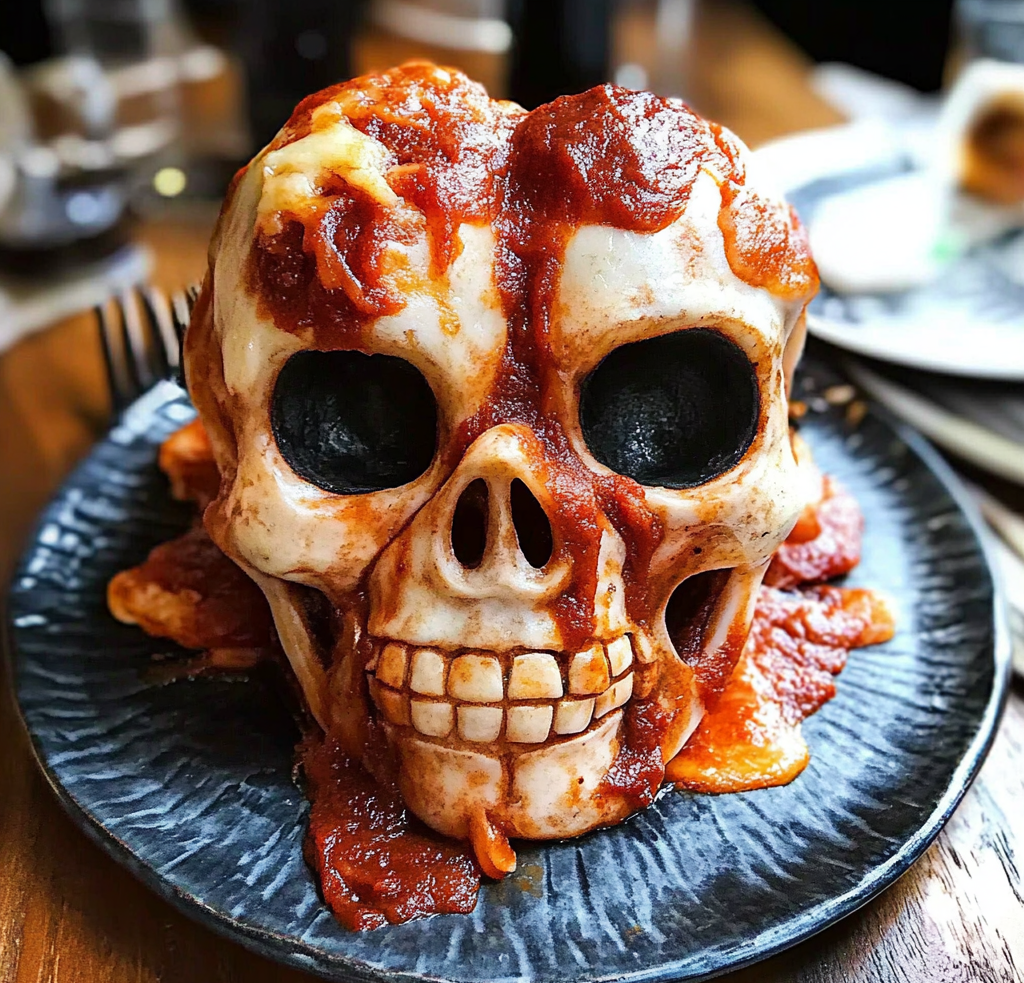 Spooky Pizza Skulls