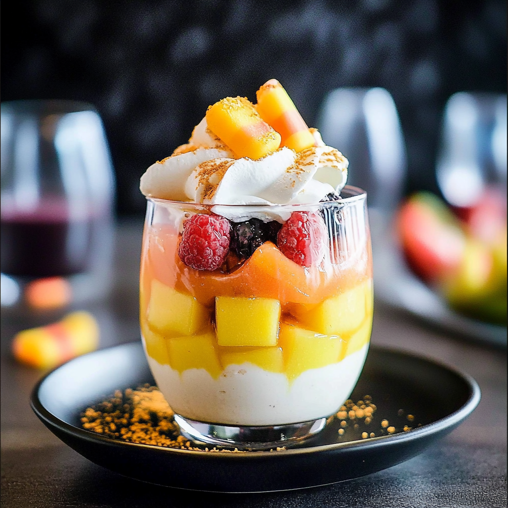 Candy Corn Fruit Parfaits