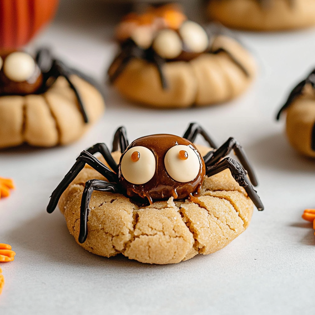 Halloween Peanut Butter Spider Cookies Recipe
