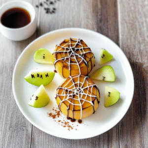 Halloween Caramel Apple Spider Webs Recipe