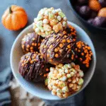 Chocolate Halloween Popcorn Balls Treats