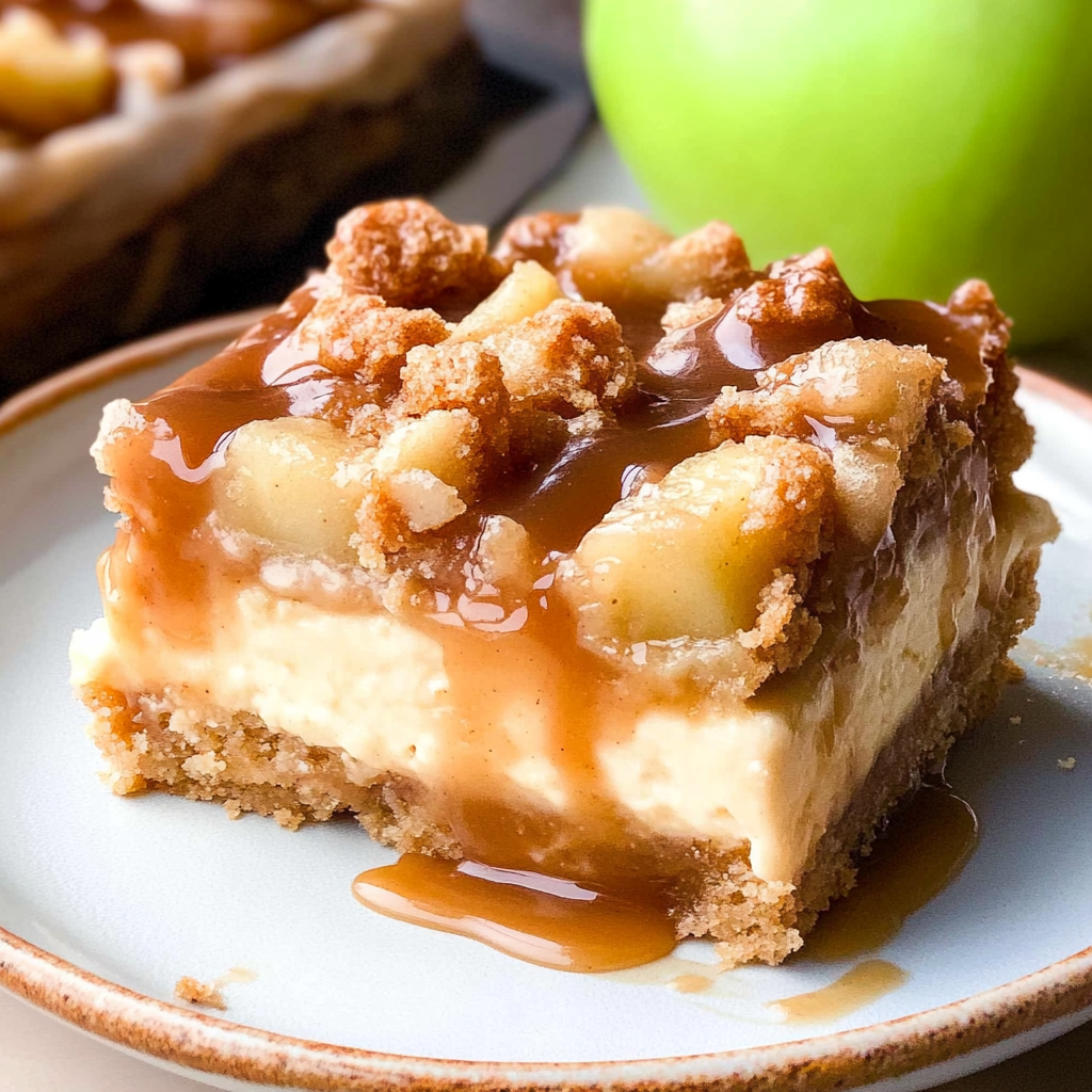 Caramel Apple Cheesecake Bars Recipe