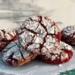 Red Velvet Crinkle Cookies