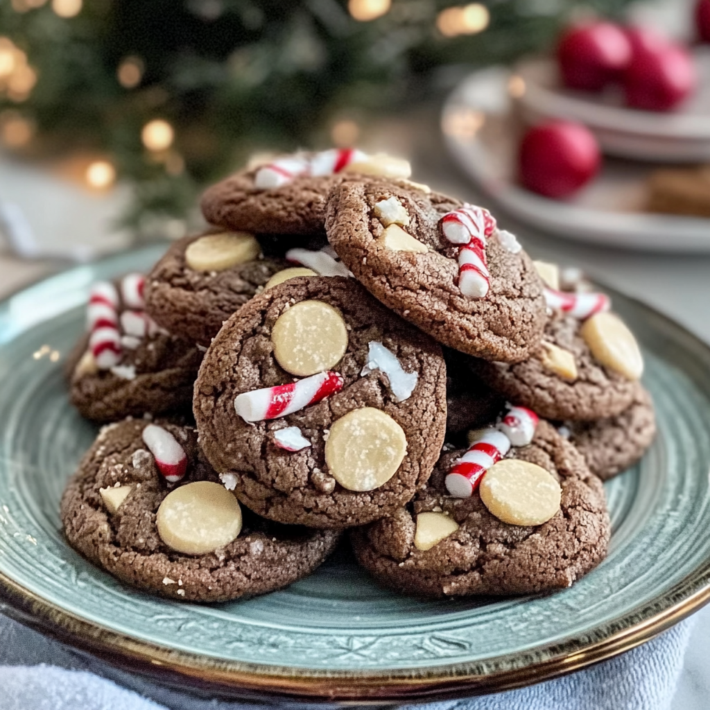 Peppermint Chocolate Blossom Cookies Recipe