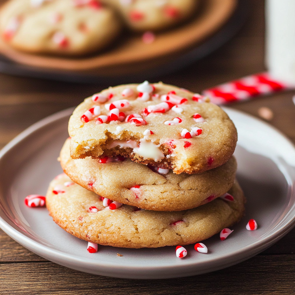White Chocolate Candy Cane Cookies Recipe