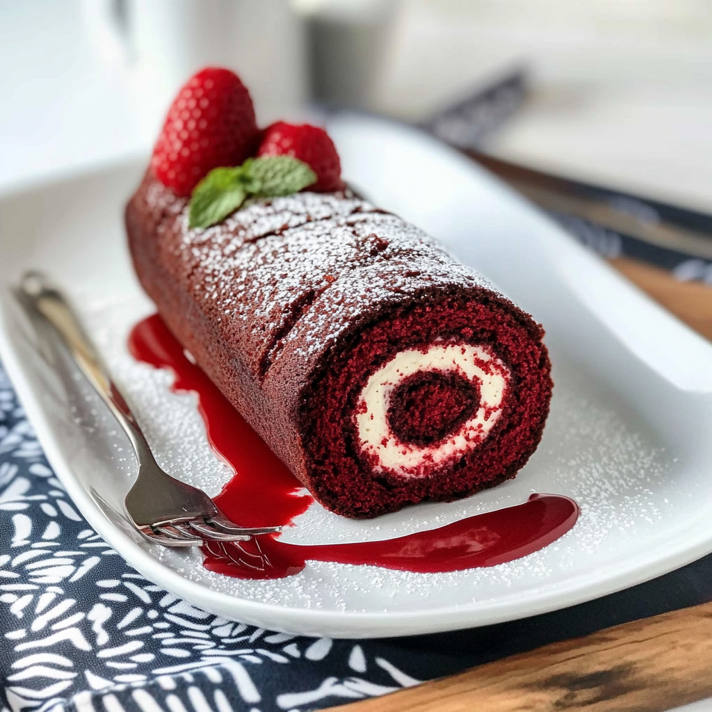 Red Velvet Cake Roll Recipe