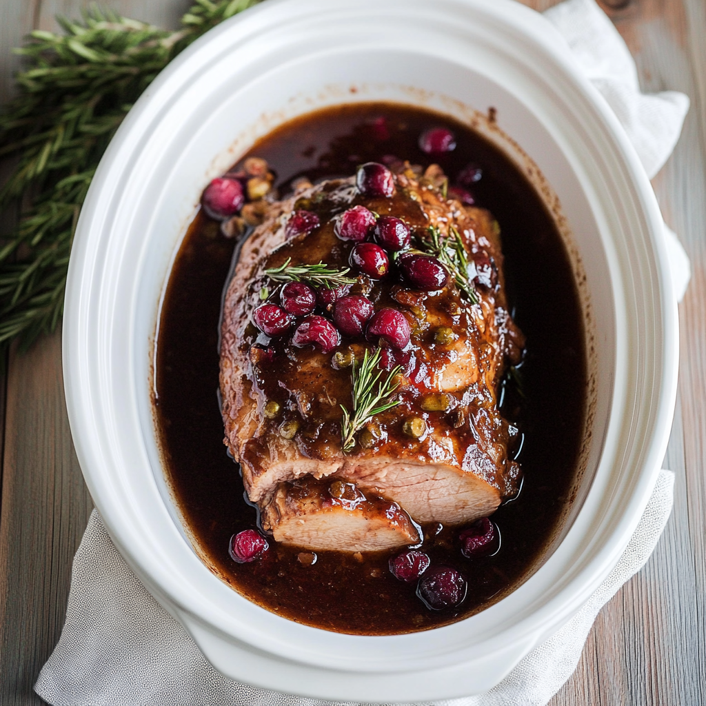 Slow Cooker Cranberry Pork Loin Recipe