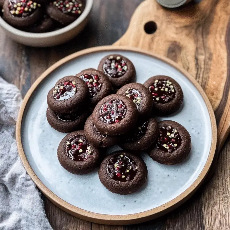 Chocolate Thumbprint Cookies