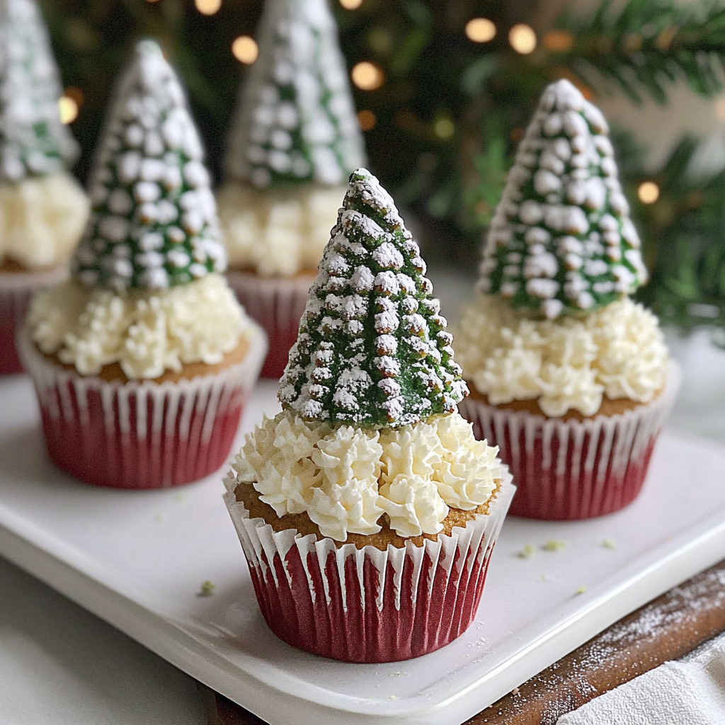 Festive Tree Cupcakes