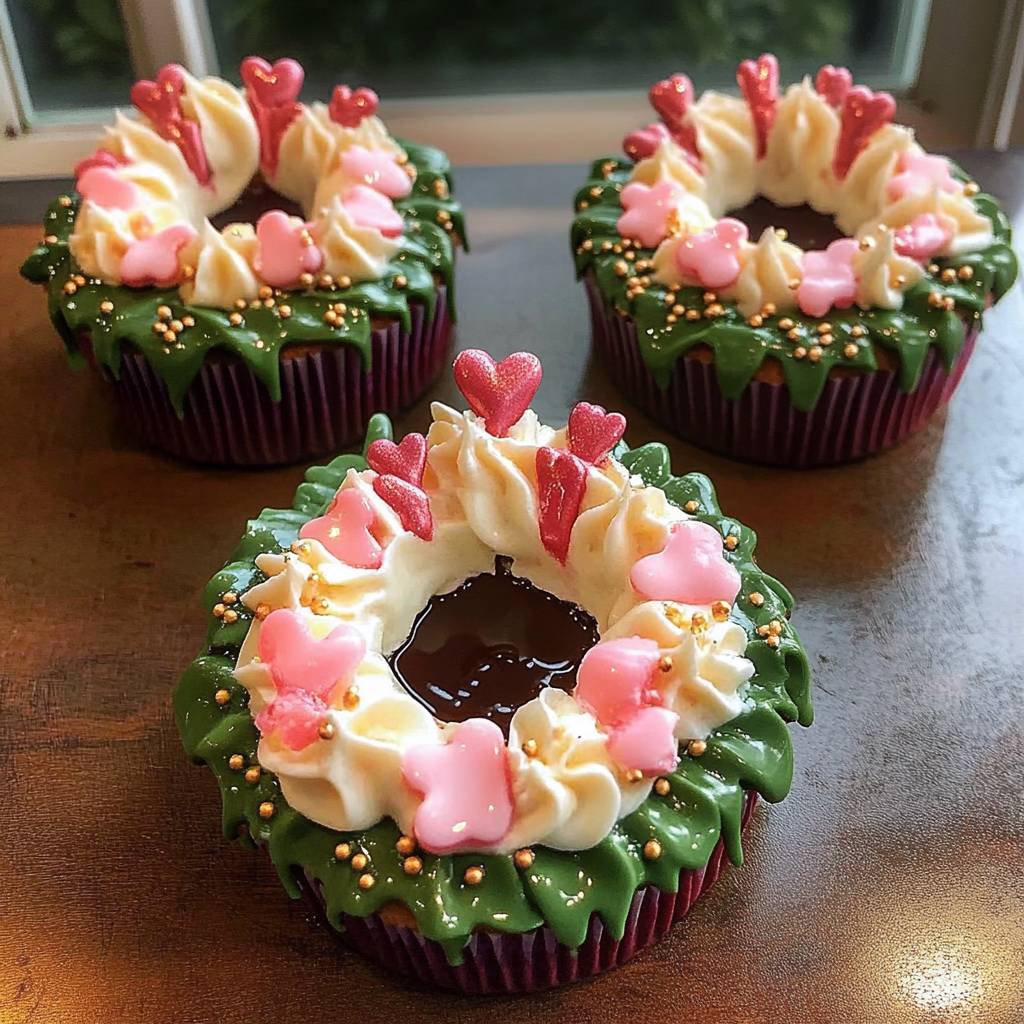 Classic Wreath Cupcakes