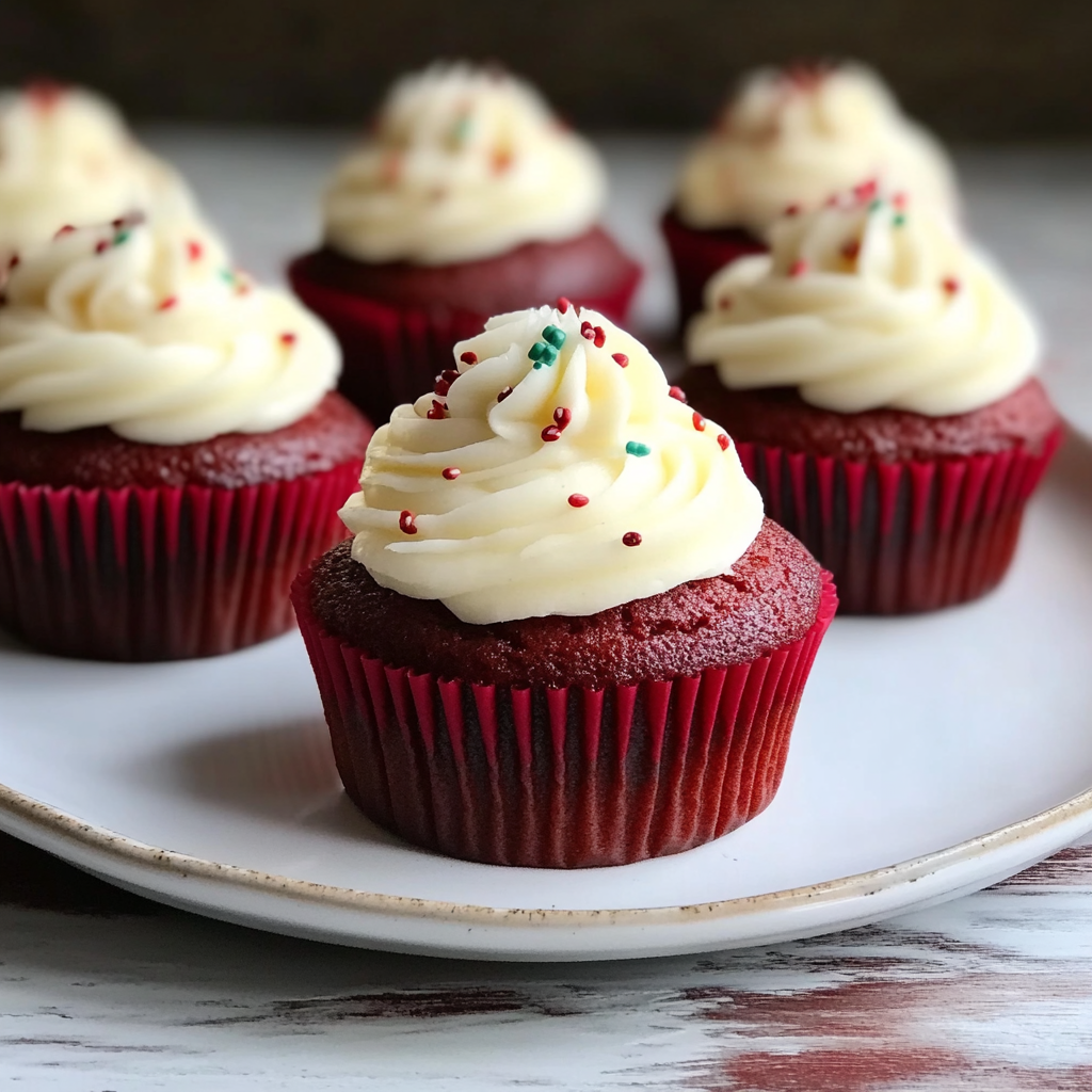 Red Velvet Cupcakes with Cream Cheese Frosting