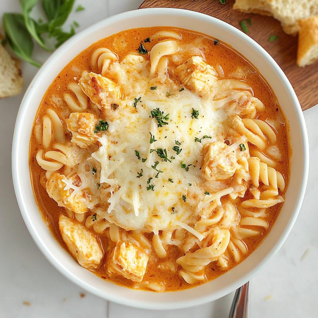 Crockpot Chicken Parmesan Soup Recipe