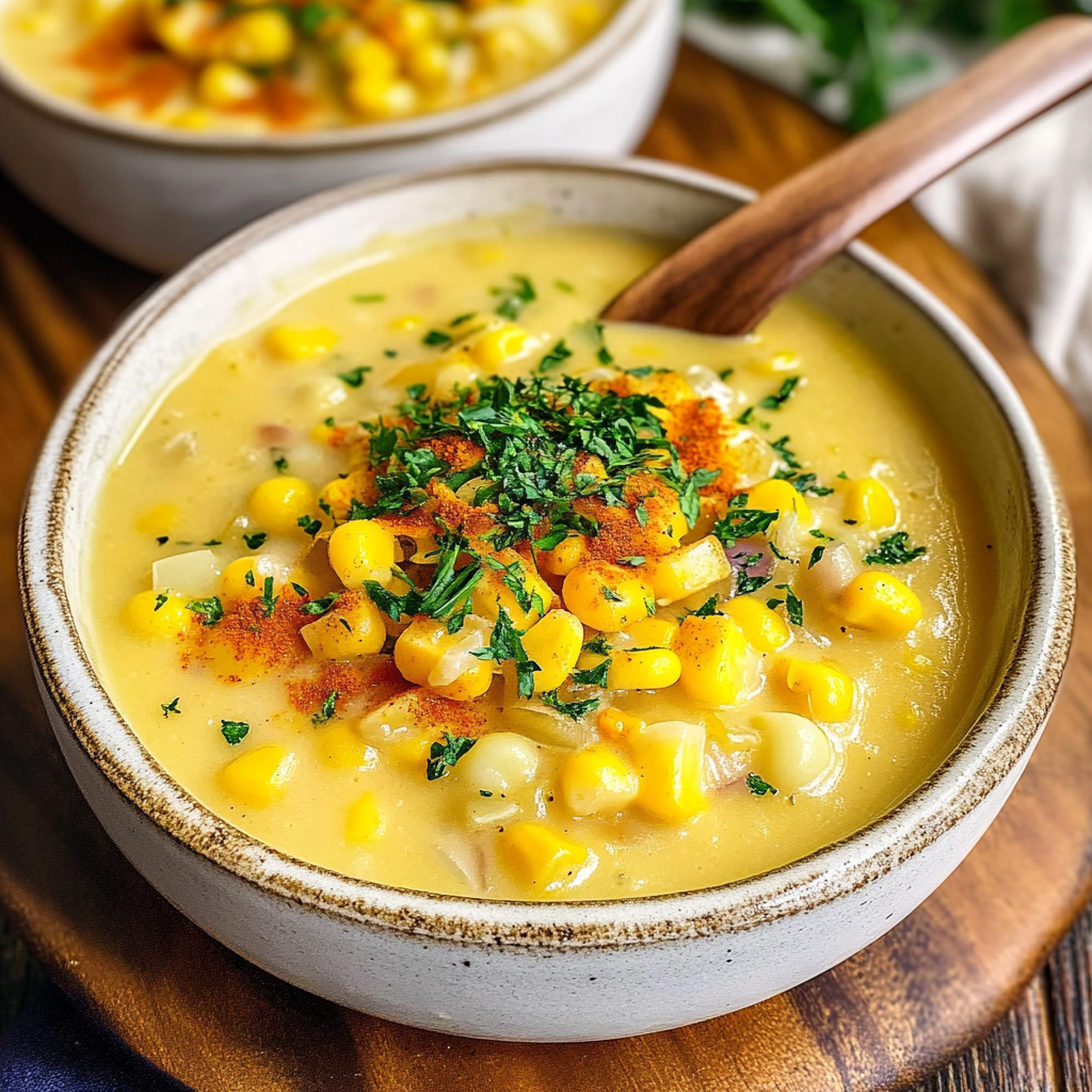 Instant Pot Potato Corn Chowder Vegan Recipe