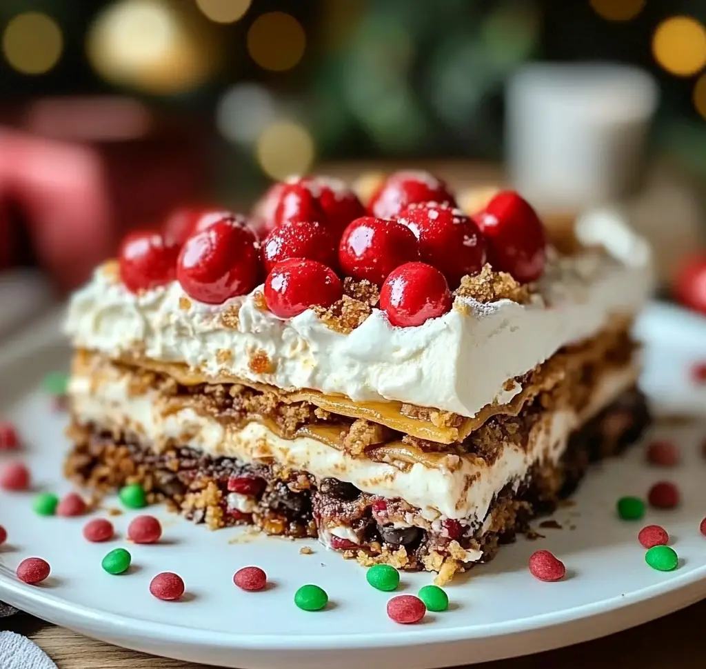 Christmas Cookie Lasagna