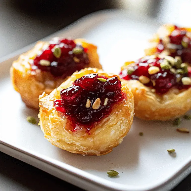Baked Cranberry Brie Bites Recipe
