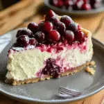 Christmas Cheesecake with Cranberry Jam