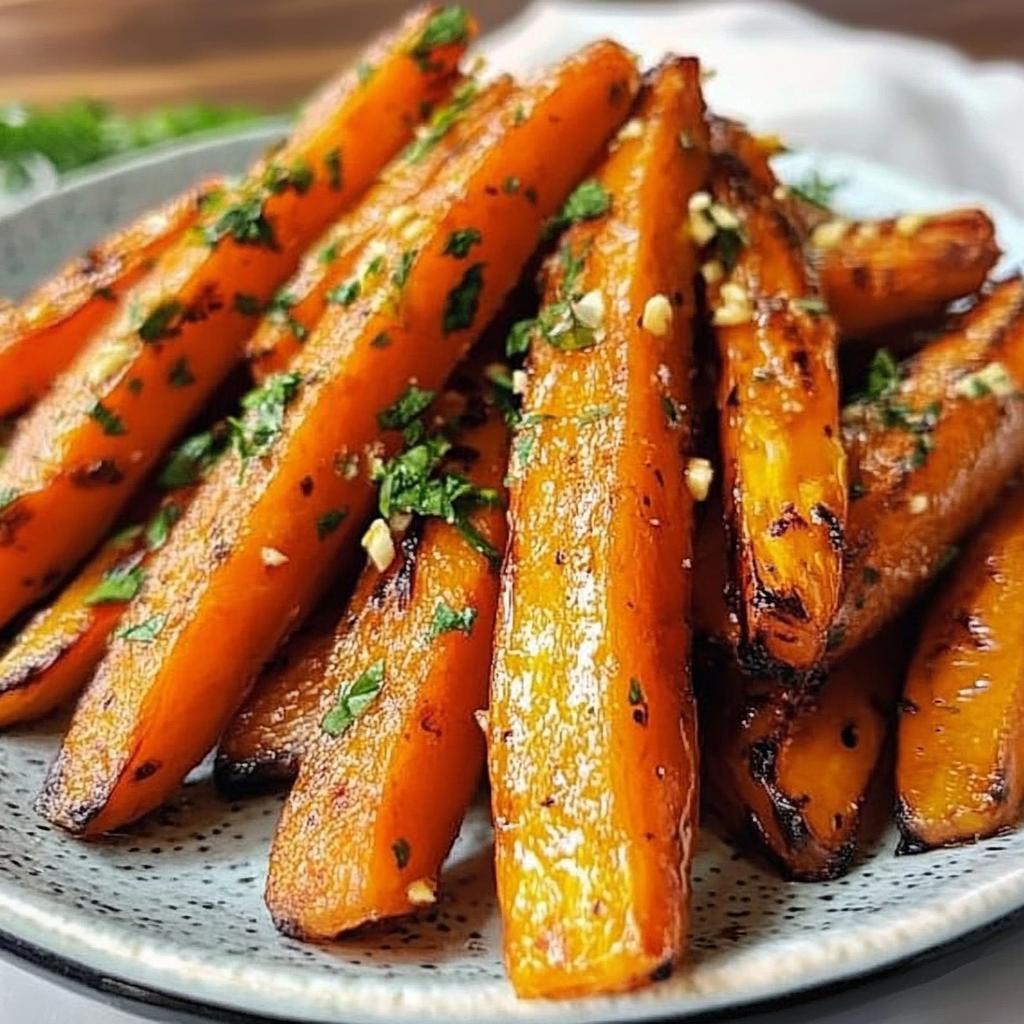 Honey Garlic Butter Roasted Carrots Recipe