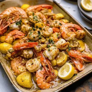 Cajun Seafood Boil with Garlic Butter Sauce