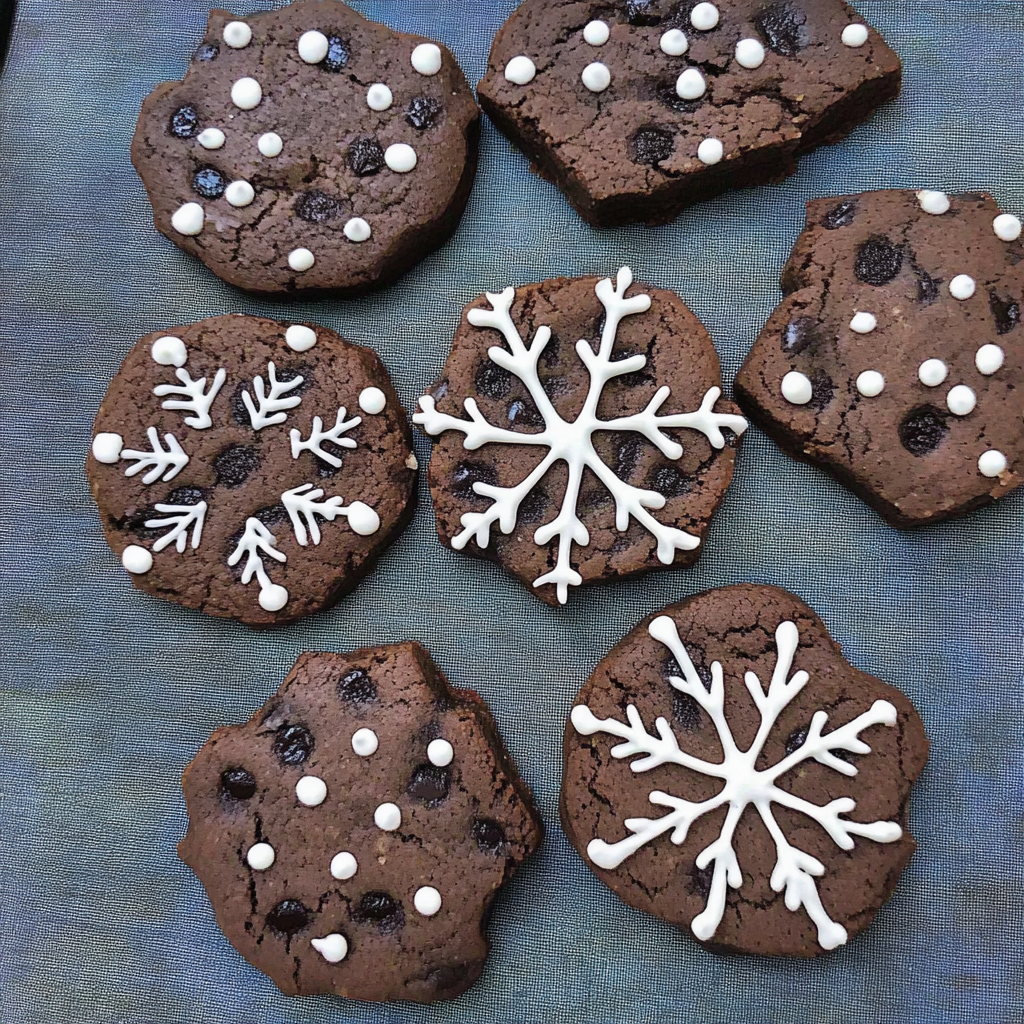 Brownie Snowflake Cookies Recipe