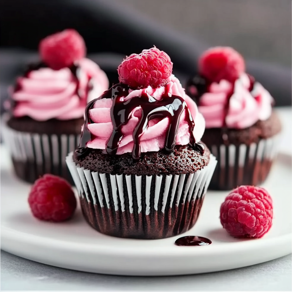 Chocolate Raspberry Cupcakes