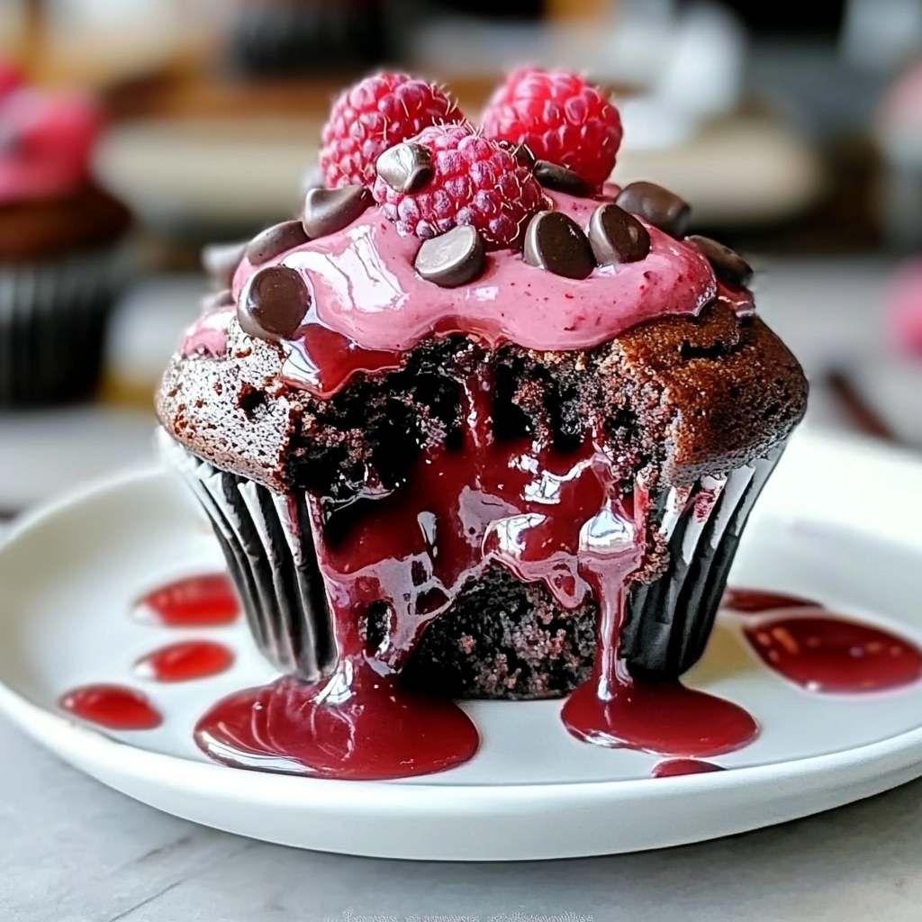 Molten Raspberry Chocolate Cupcakes Recipe